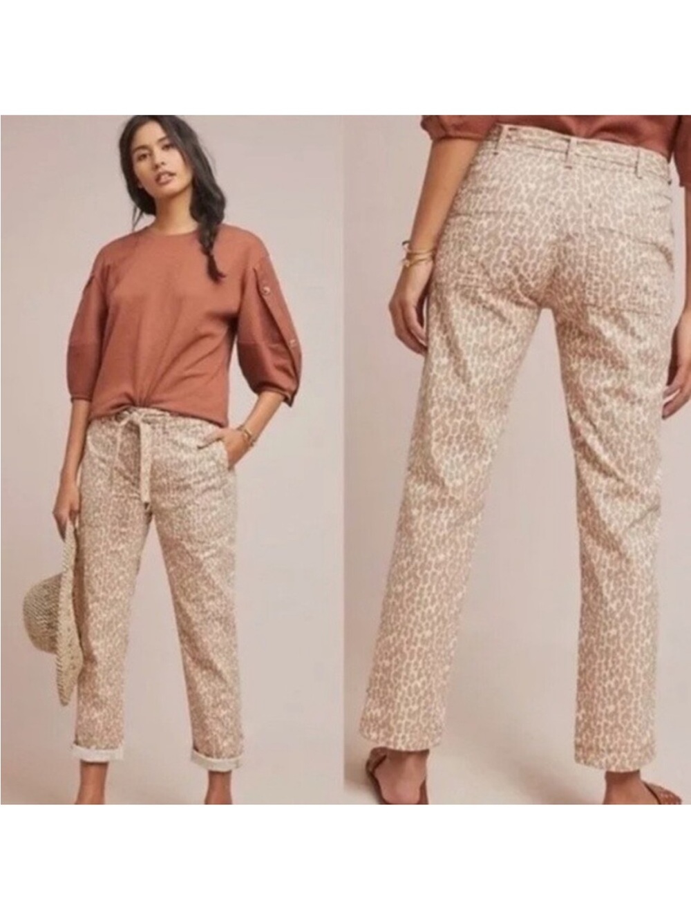 Anthropologie Women Pant - The Wanderer leopard print